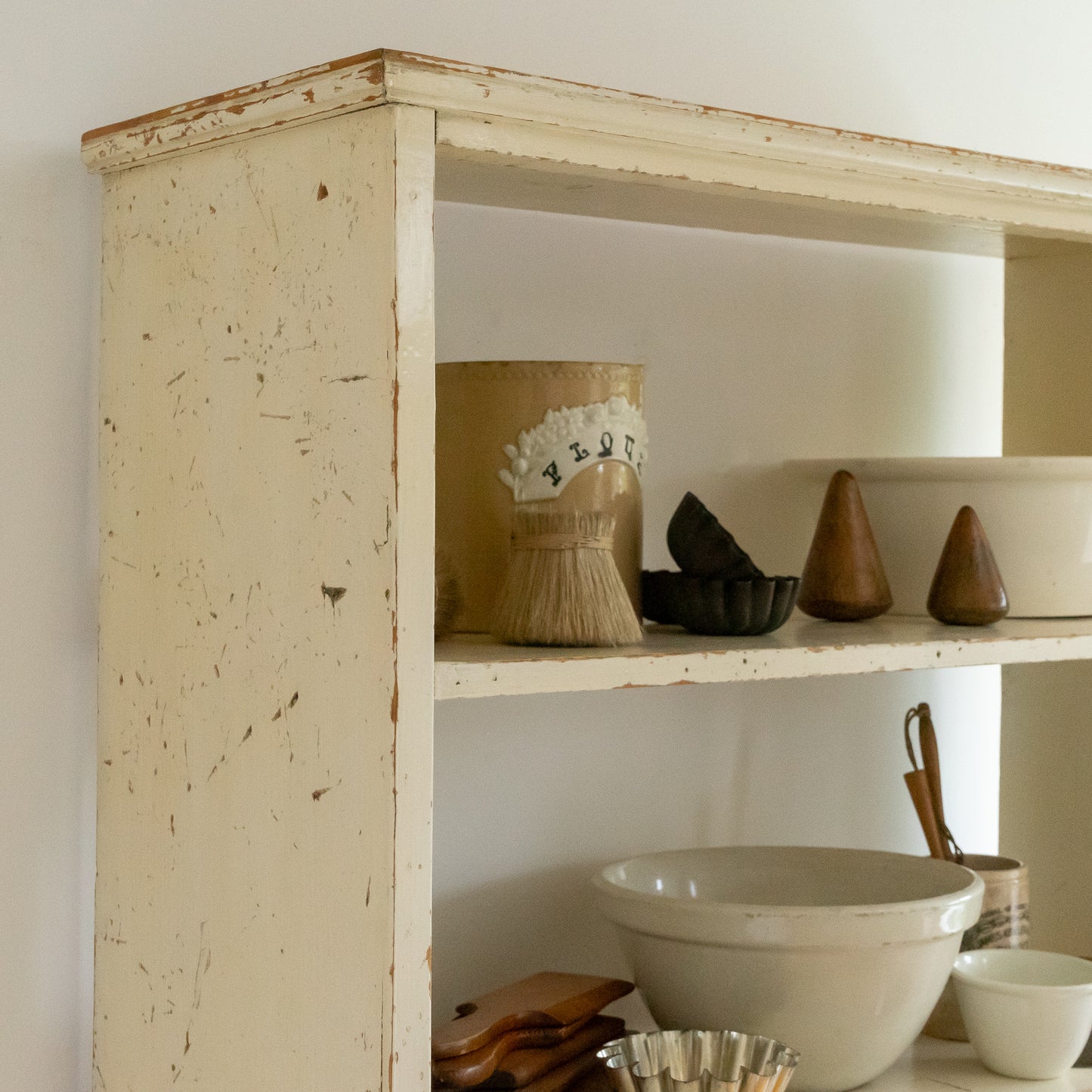 Original Painted Floor Standing Shelf and Drawer Unit