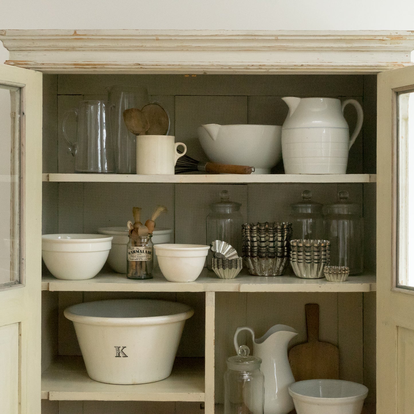 Original Painted Glazed Cupboard