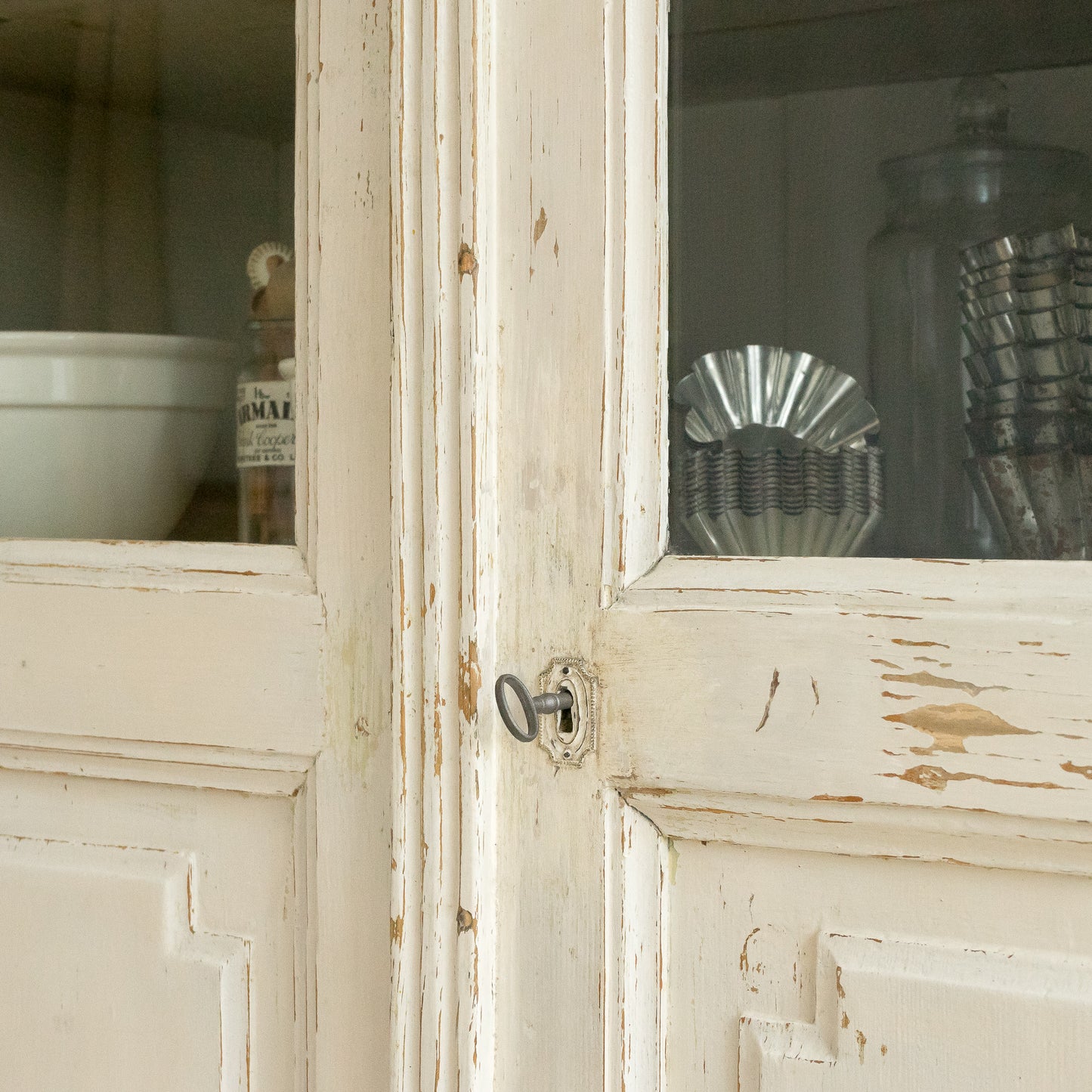 Original Painted Glazed Cupboard