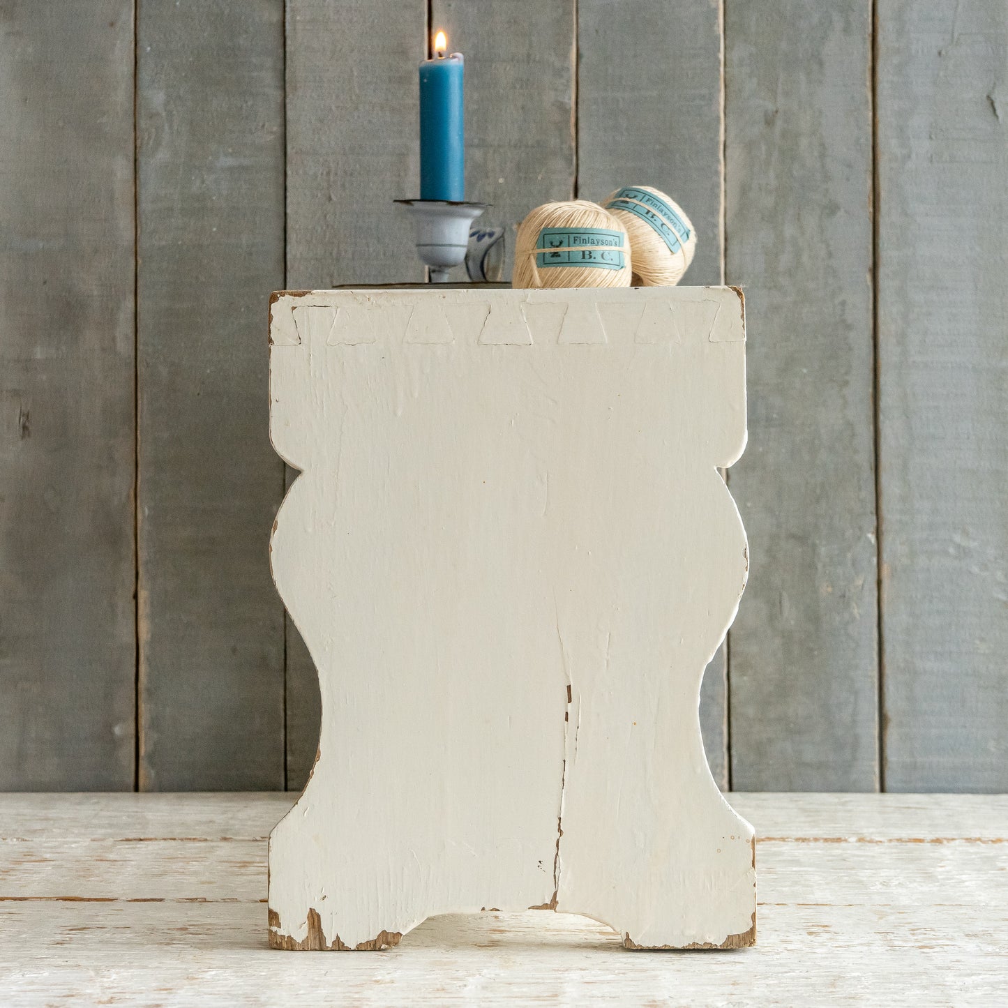 Original Painted White Stool