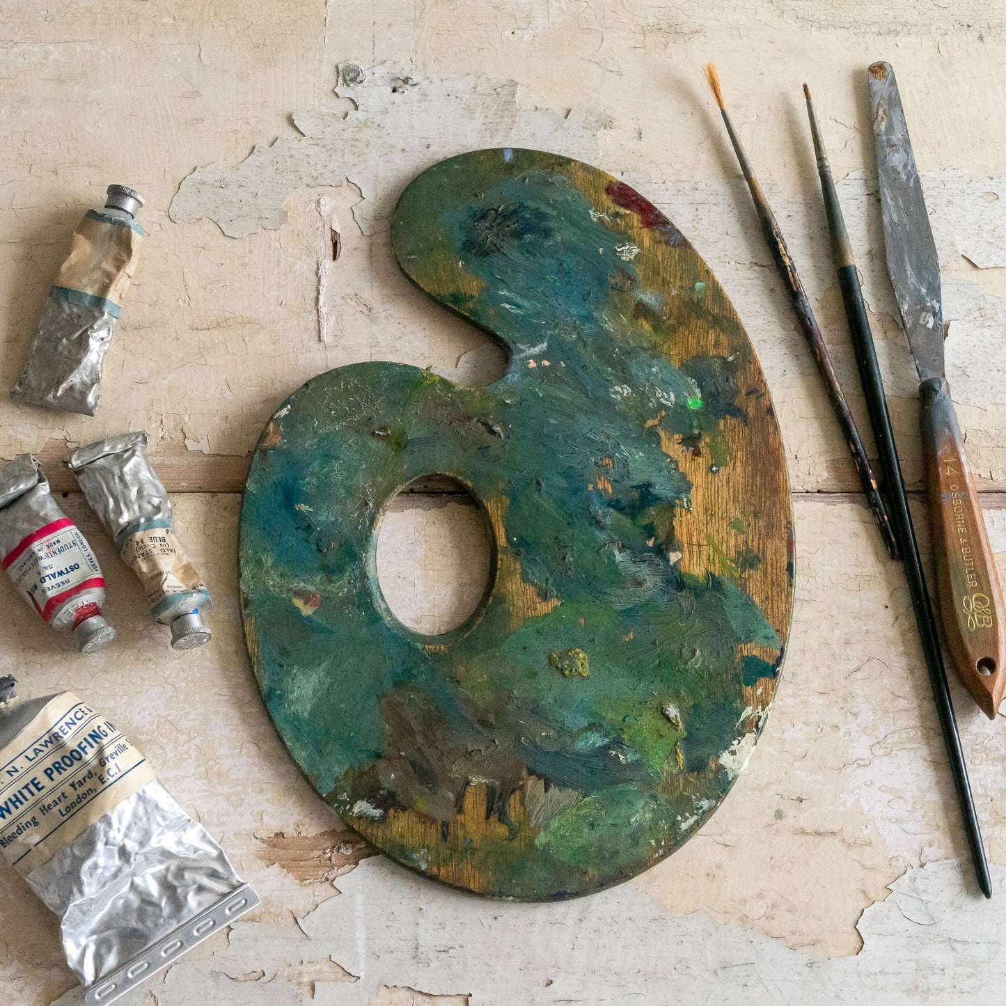 Paint Covered Artist Palette