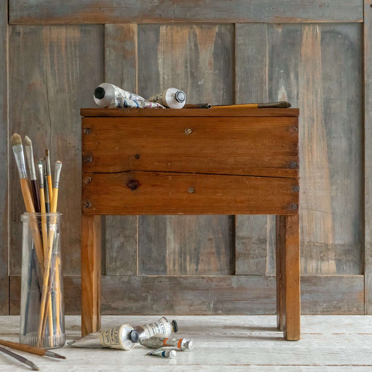Pine Flip Top Stool