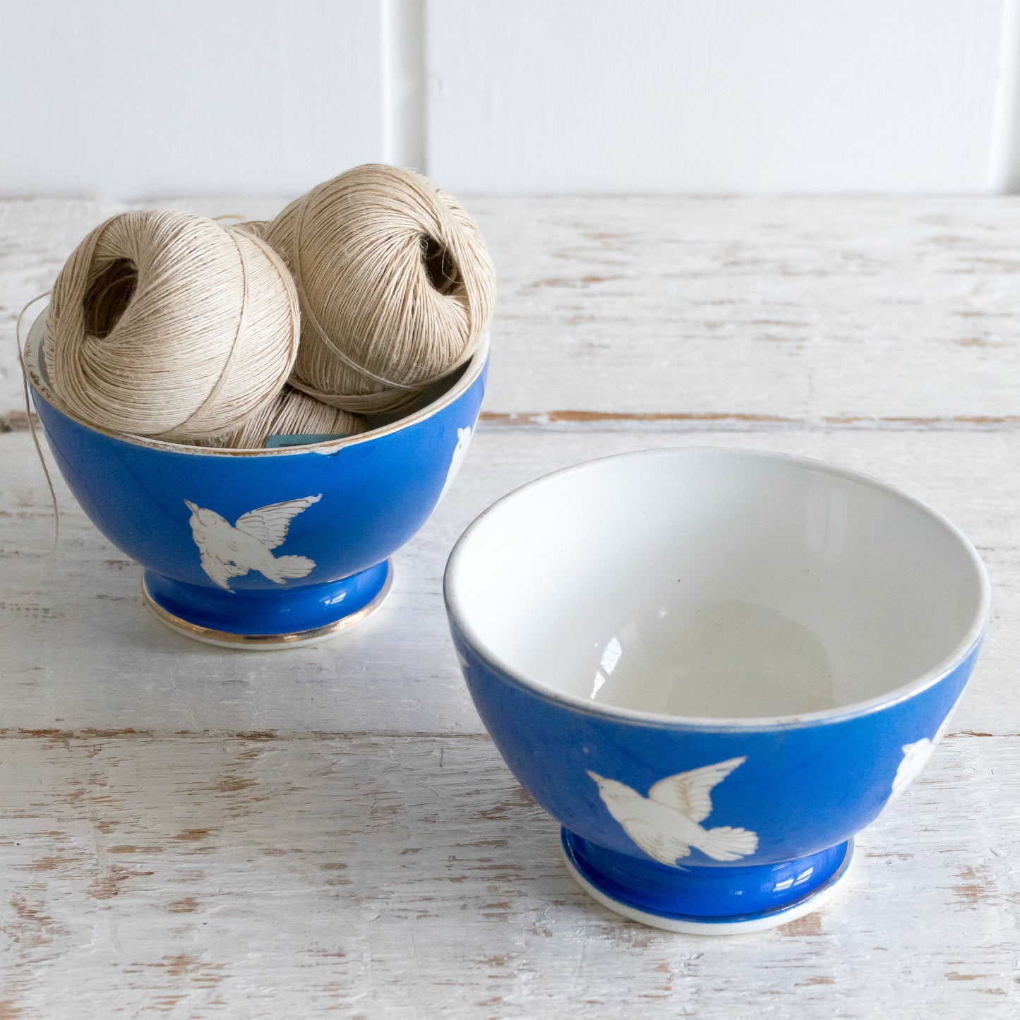 Pretty Blue Bird Cafe au Lait Bowl