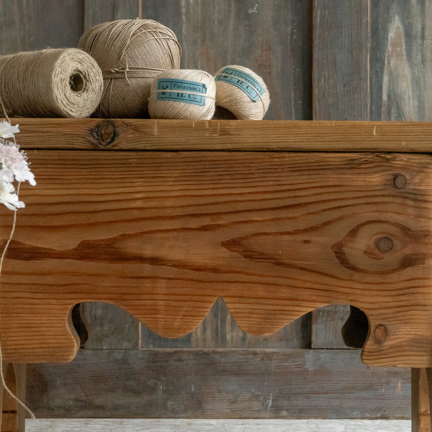 Pretty Little Pine Stool