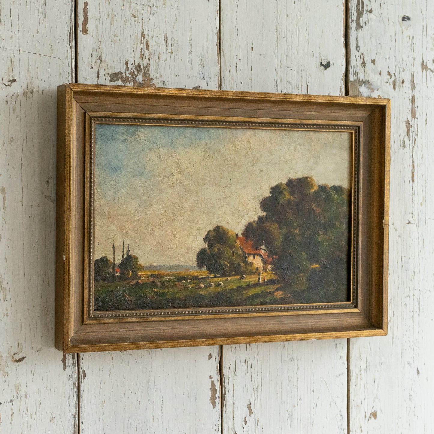 Rural Scene Oil on Board Painting