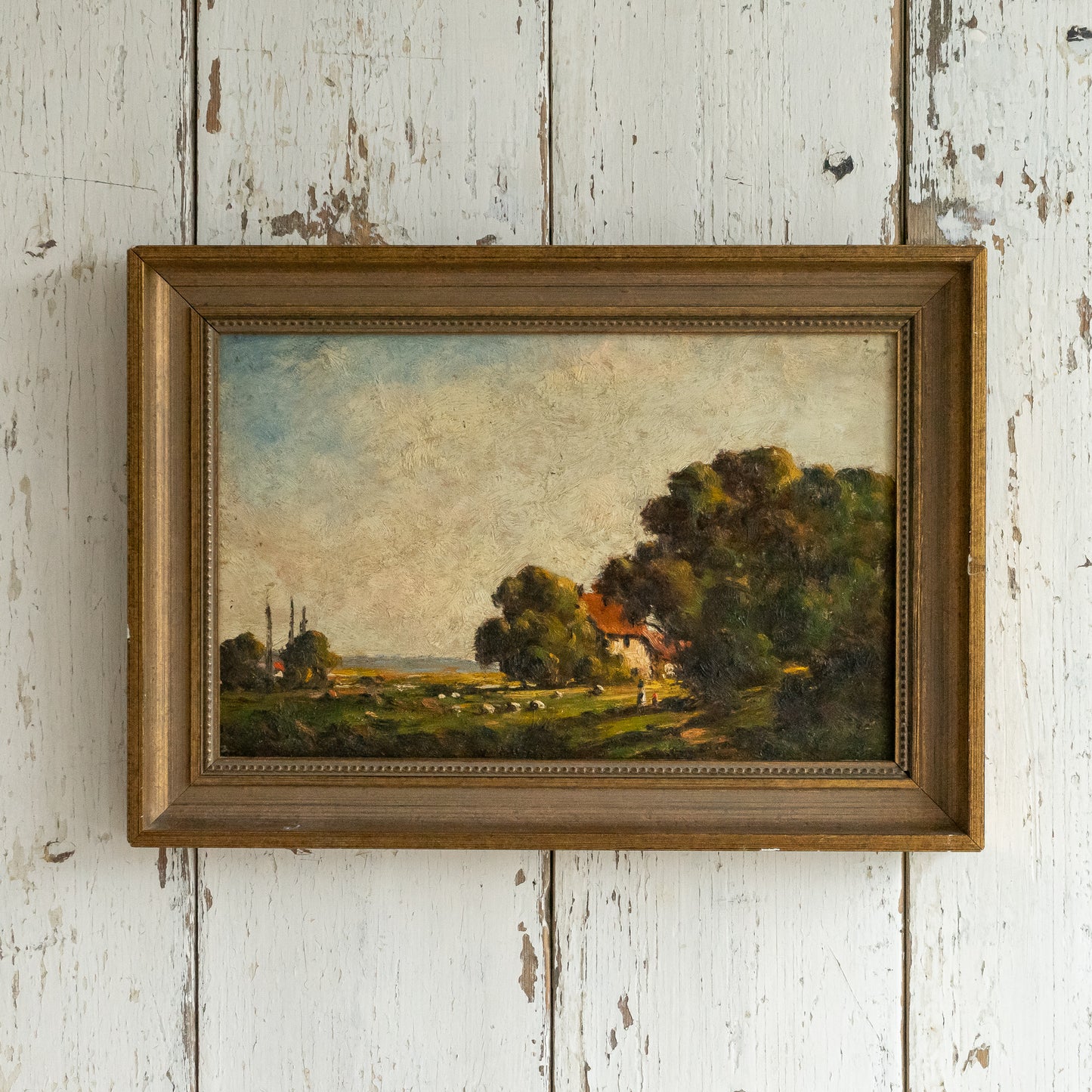 Rural Scene Oil on Board Painting