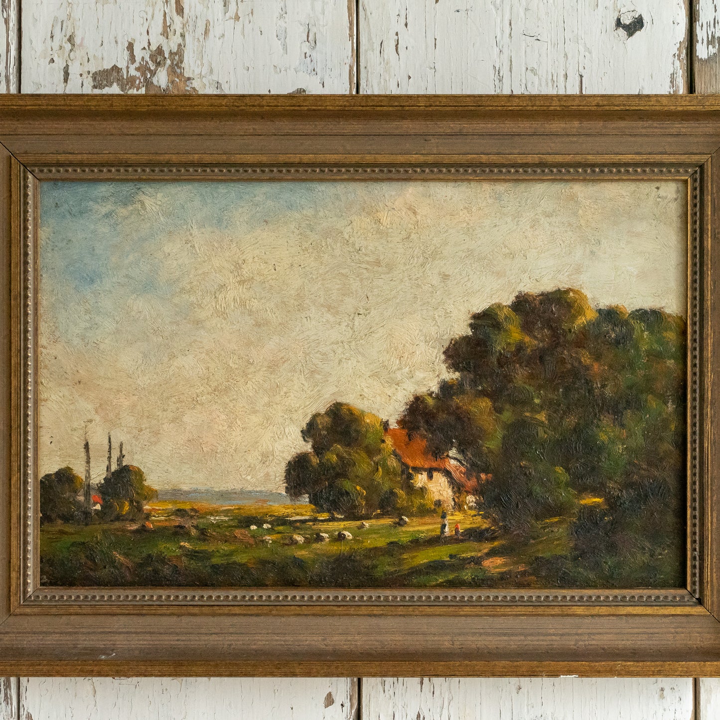 Rural Scene Oil on Board Painting