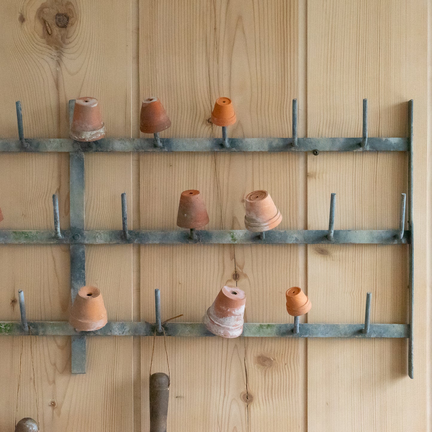 Rustic French Wall Hung Bottle Drying Rack