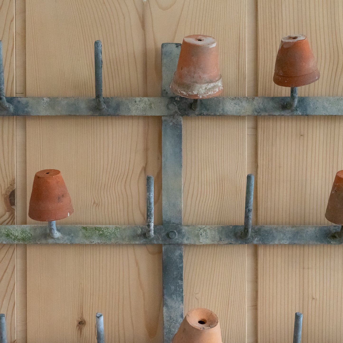Rustic French Wall Hung Bottle Drying Rack