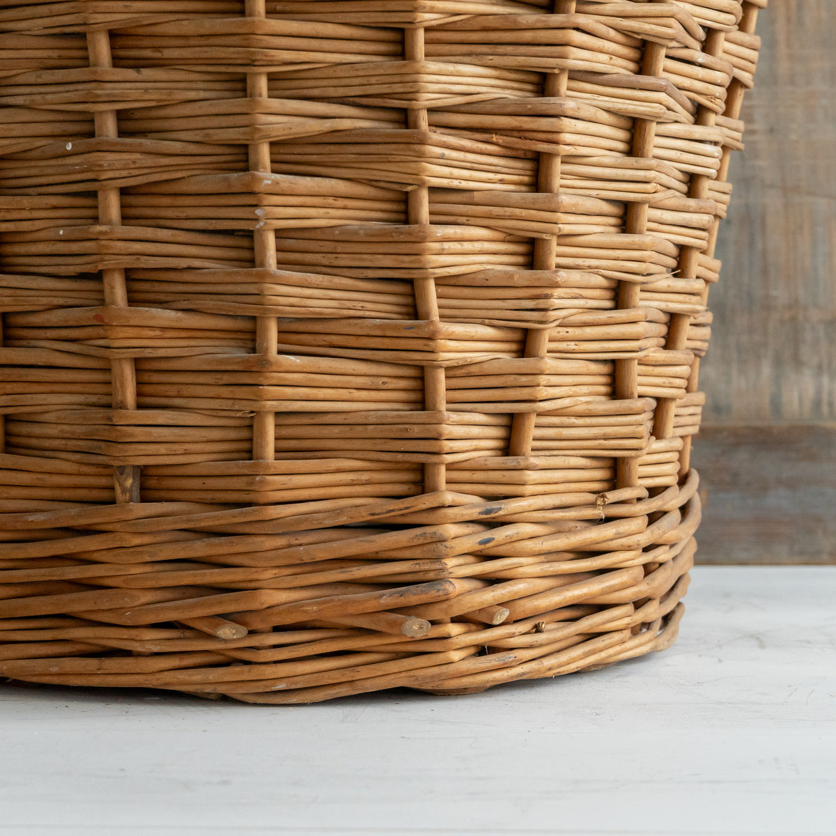 Rustic Double Handled Wicker Basket