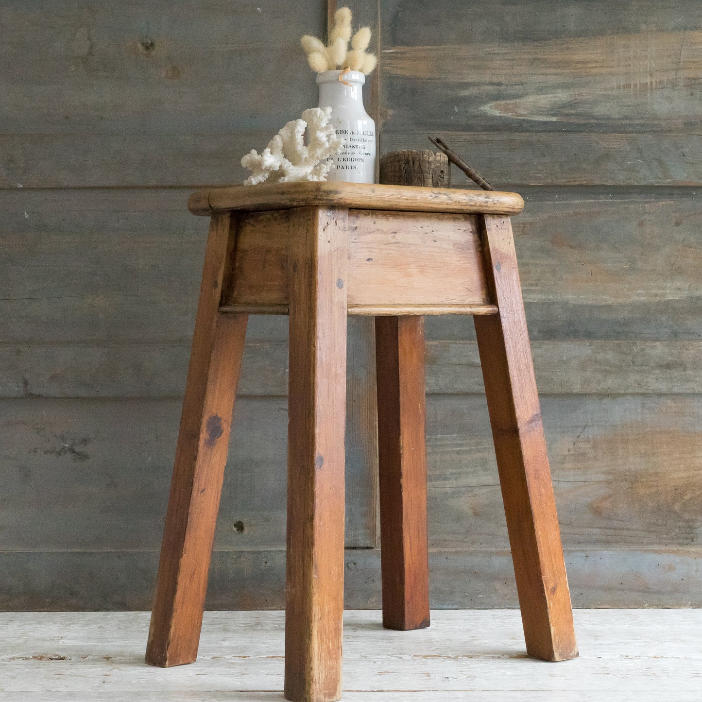 Rustic Flip Top Stool