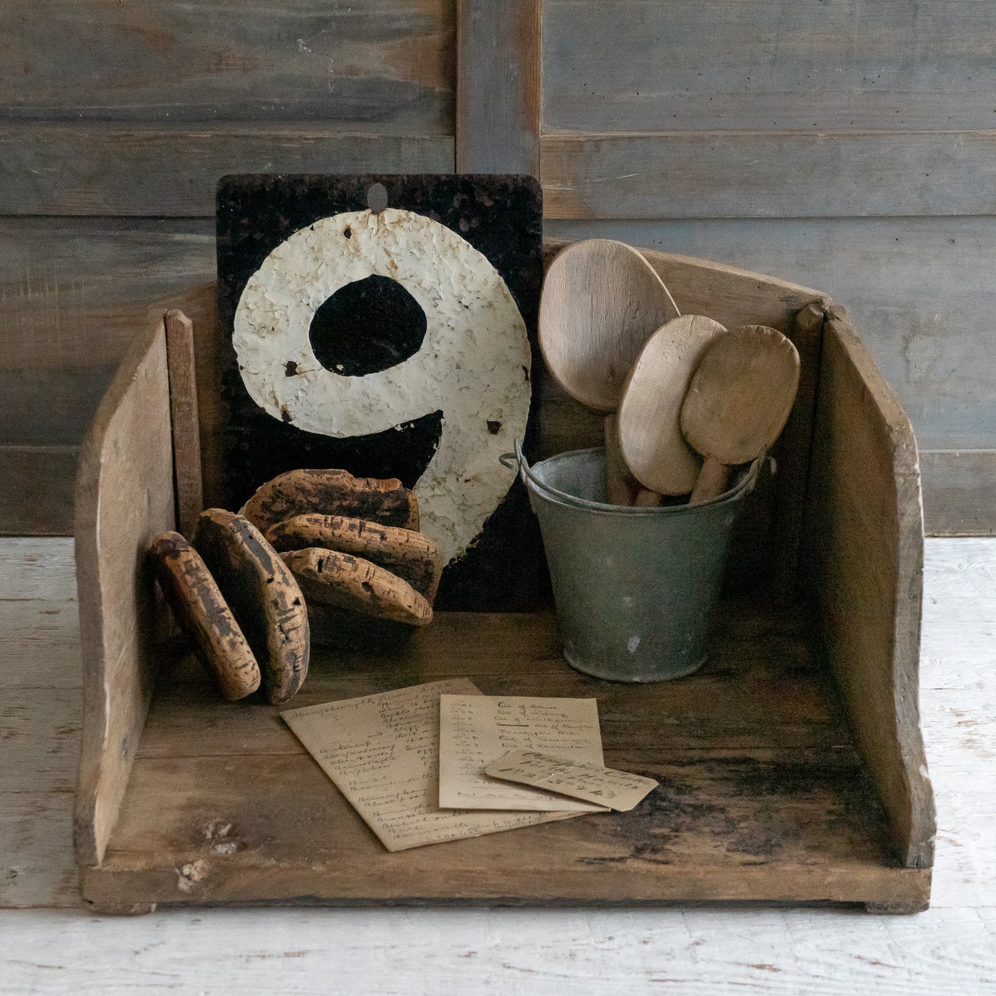 Rustic French Pine Wash Box