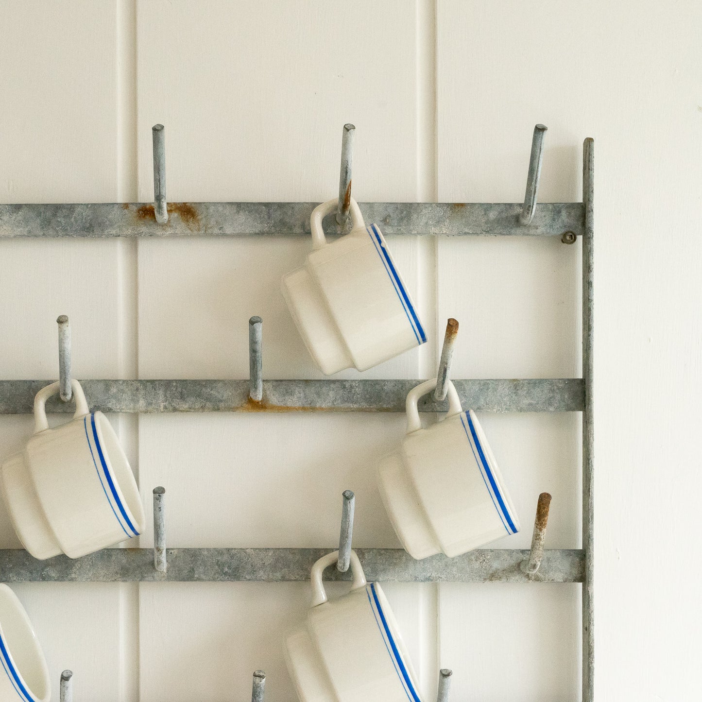 Rustic French Wall Hung Bottle Drying Rack