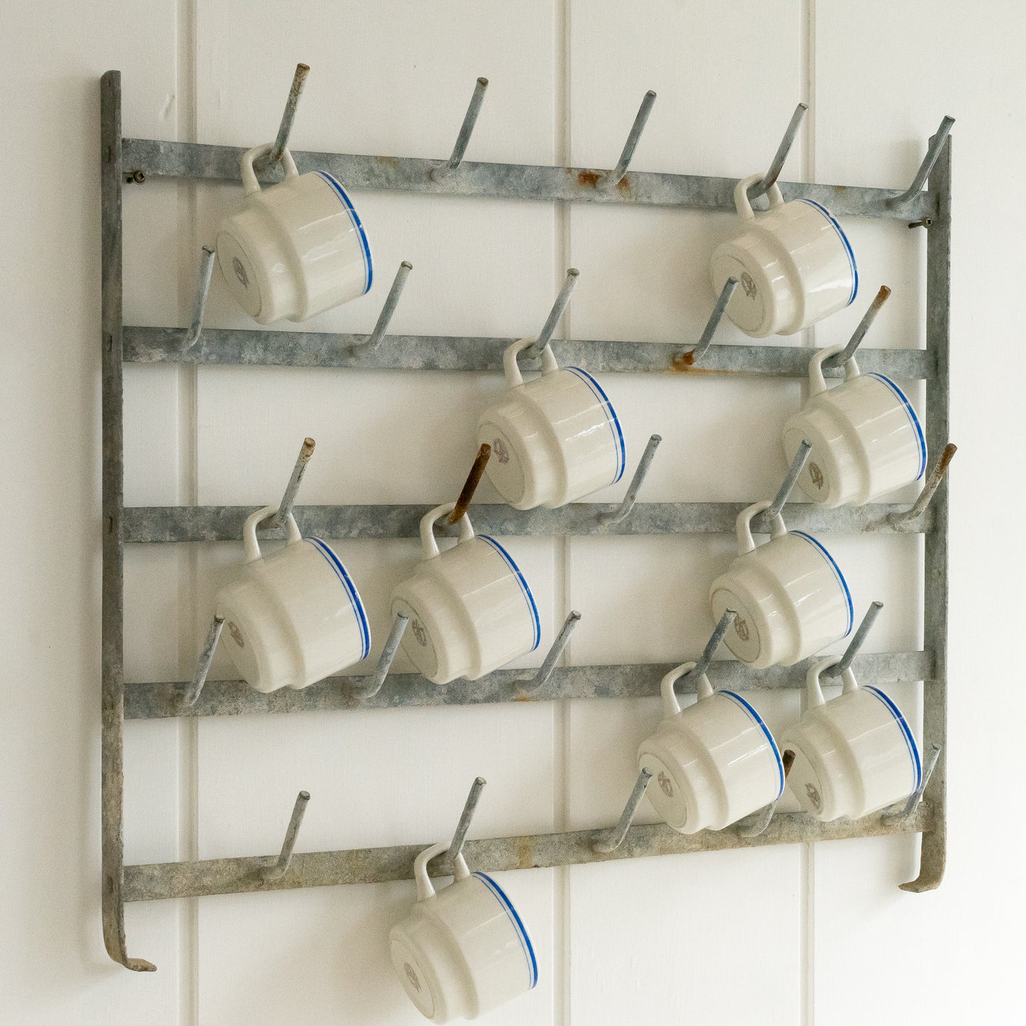 Rustic French Wall Hung Bottle Drying Rack