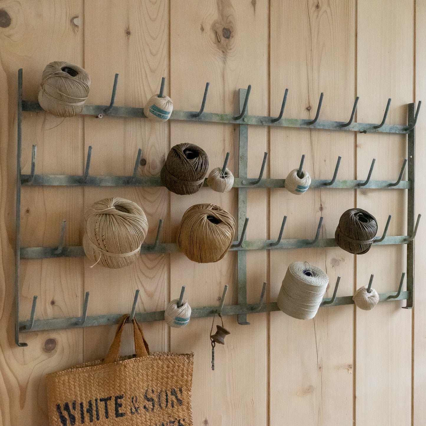 Rustic French Wall Hung Bottle Drying Rack #2