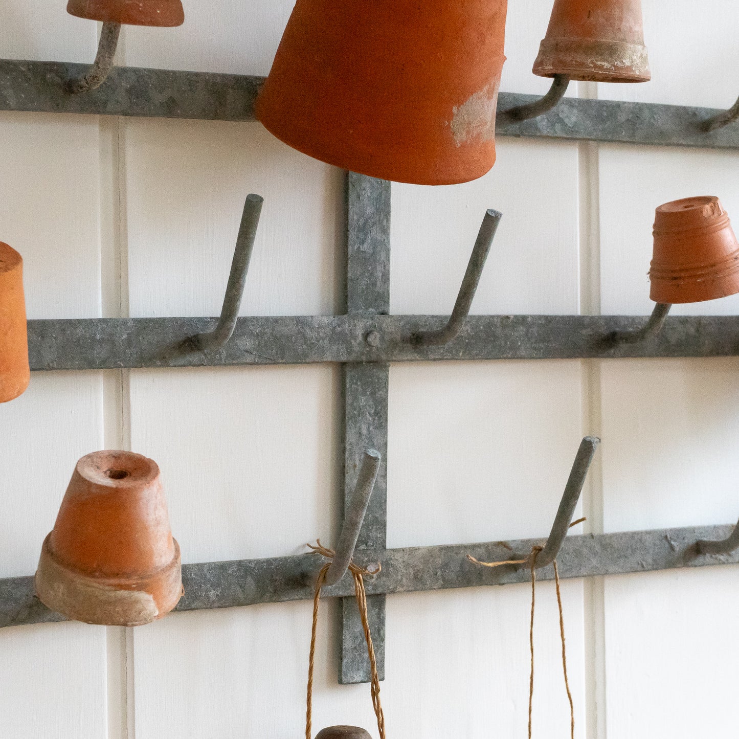 Rustic French Wall Hung Bottle Drying Rack