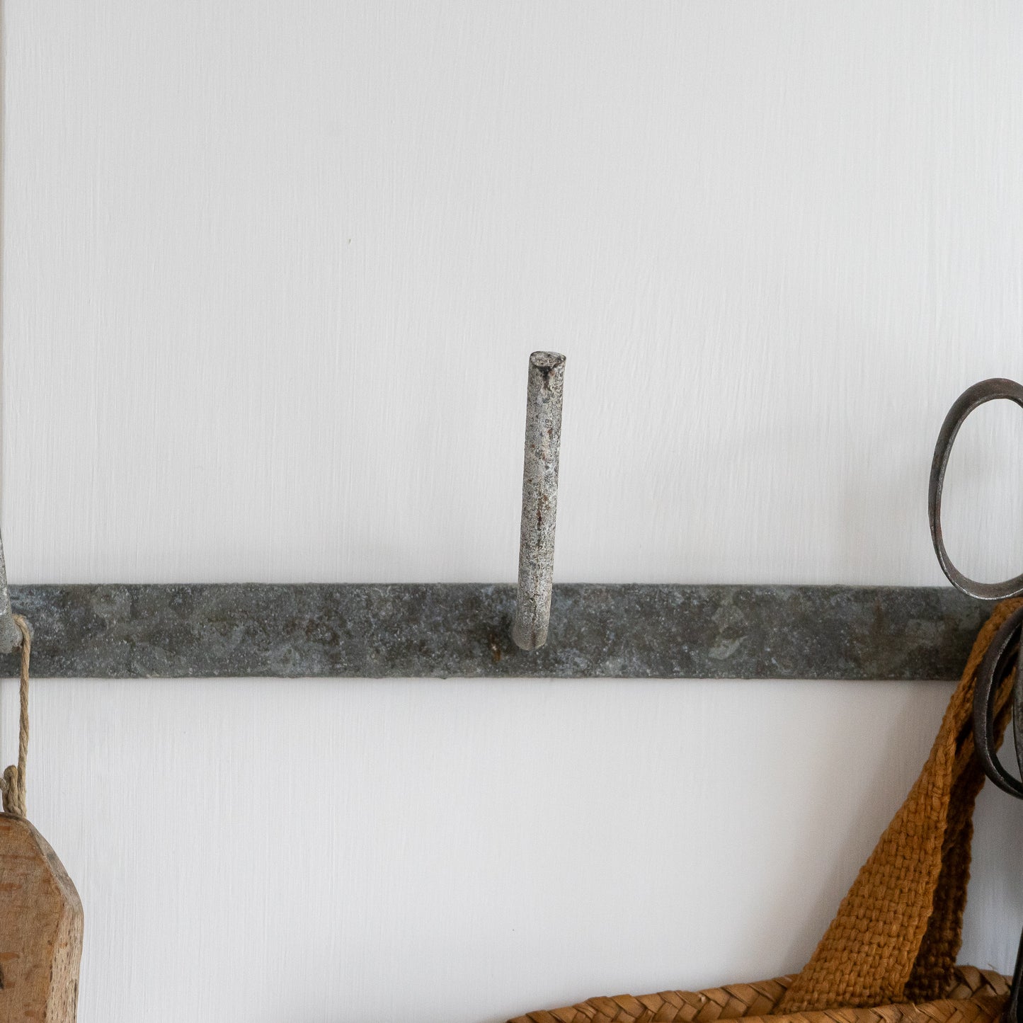 Rustic French Zinc Bottle Drying Rack Hooks