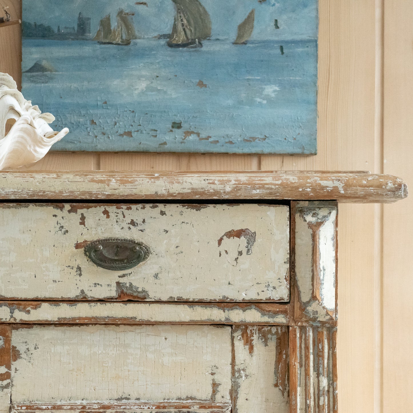 Rustic Original Cream Painted Cupboard