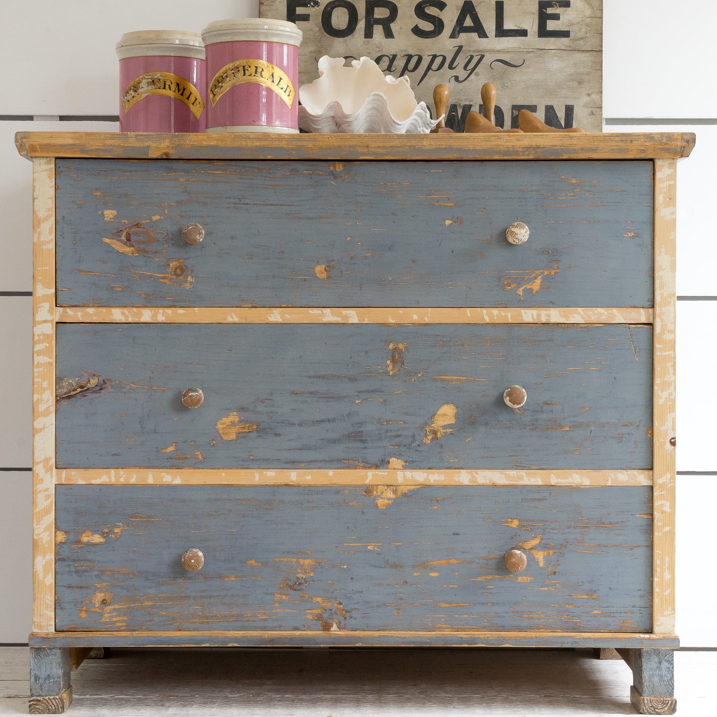 Rustic Original Painted Chest of Drawers