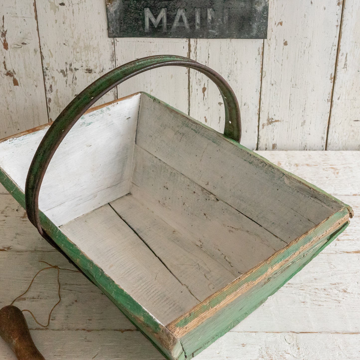 Rustic Painted French Trug