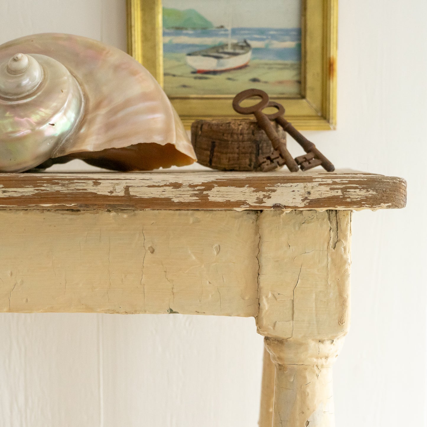 Rustic Painted Side Table