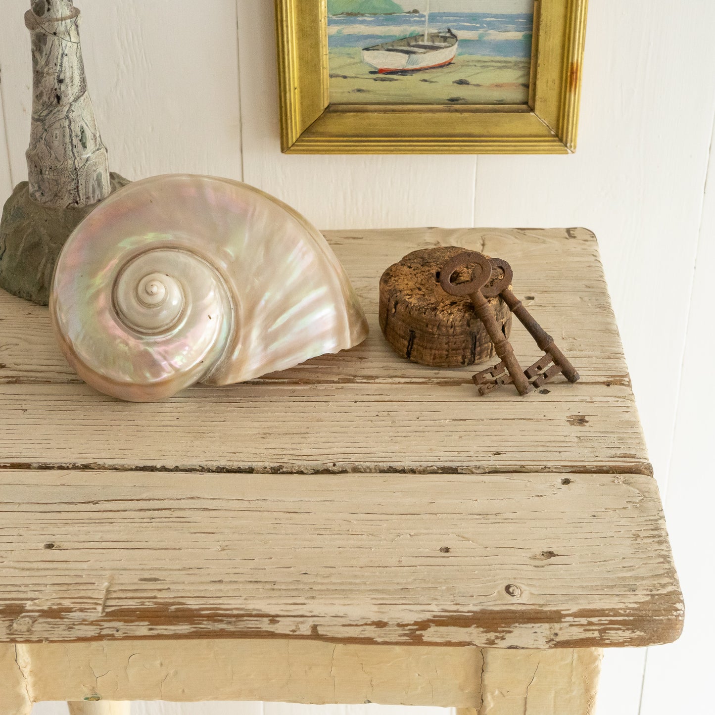 Rustic Painted Side Table
