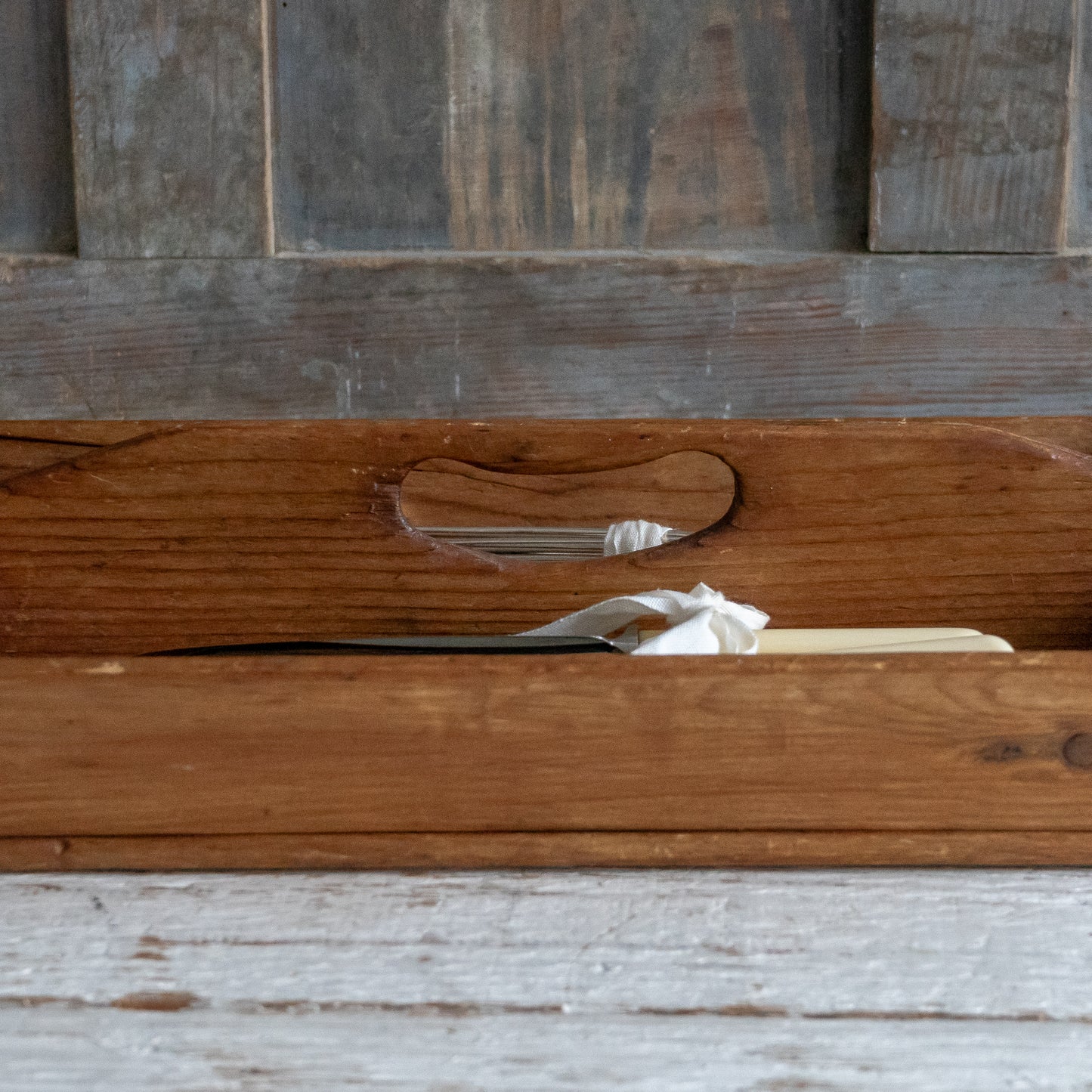 Rustic Pine Cutlery Tray