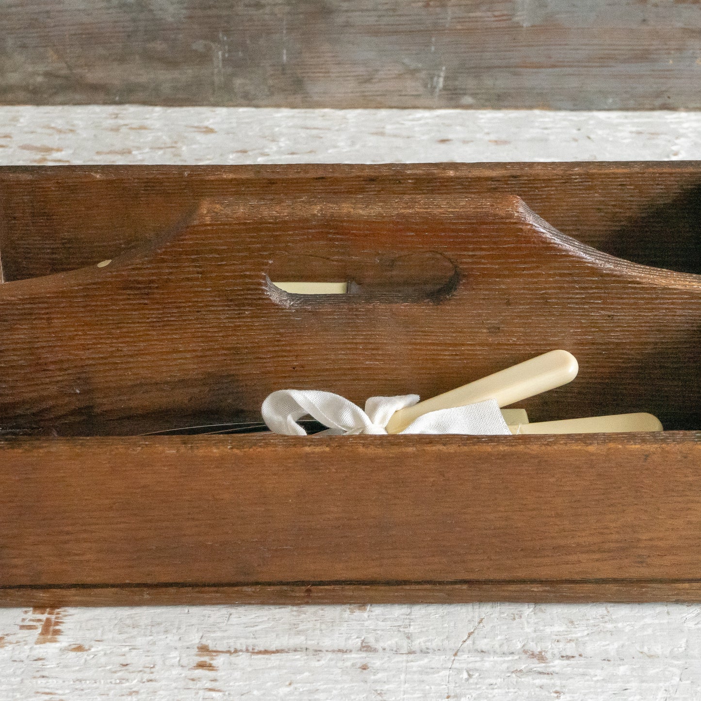 Rustic Wooden Cutlery Tray