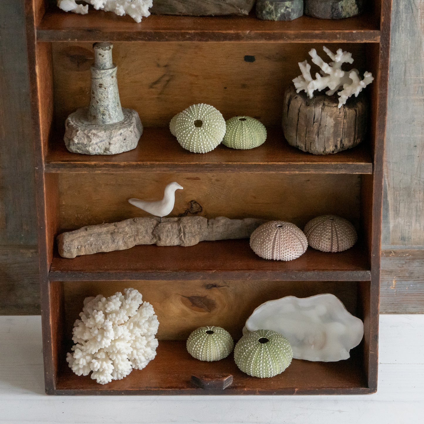 Rustic Wooden Display Shelf