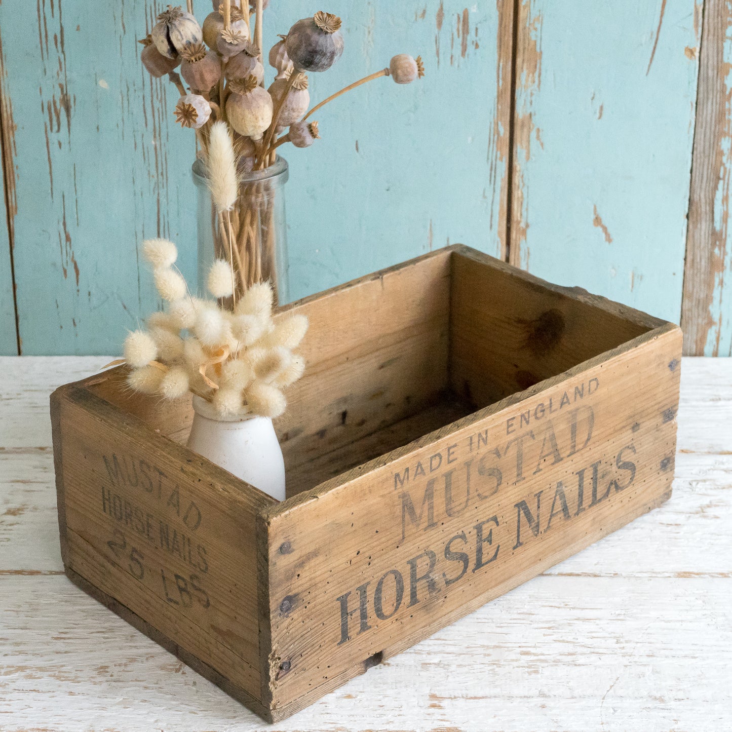 Rustic Wooden Nail Box Crate
