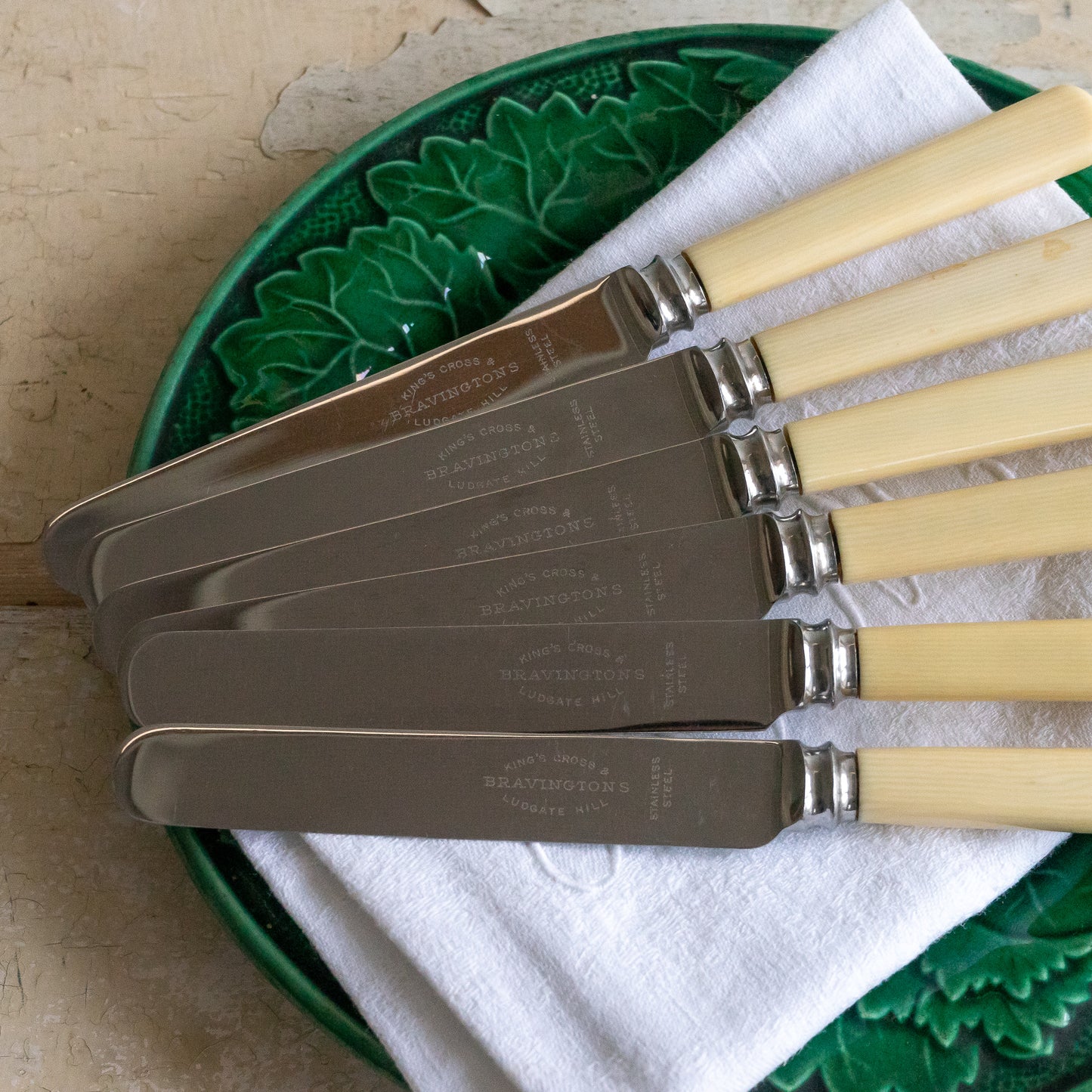 Set of 6 Large Vintage Dinner Knives