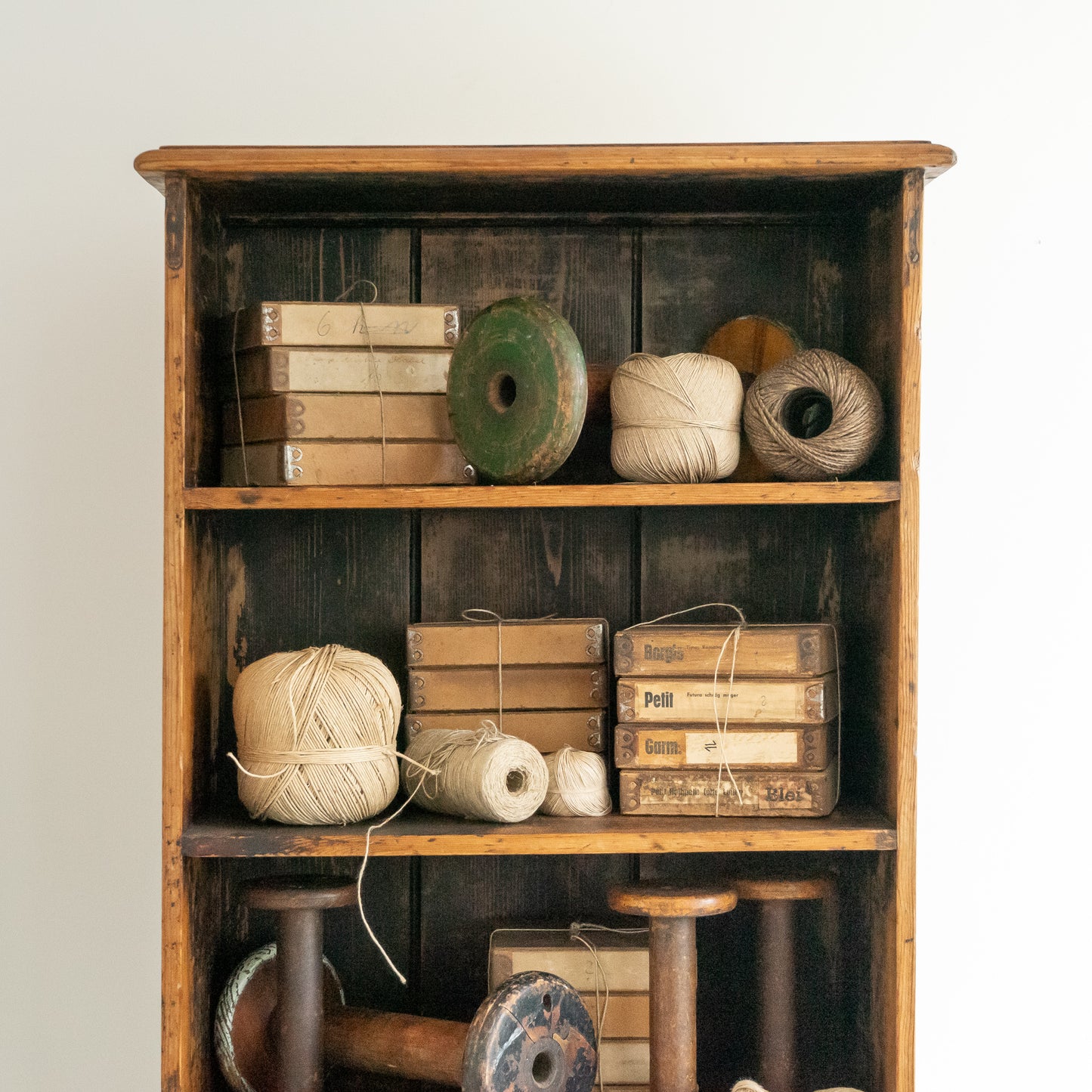 Slim Rustic Floor Standing Shelf