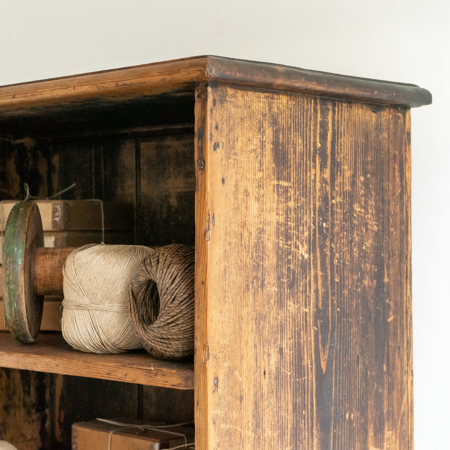 Slim Rustic Floor Standing Shelf