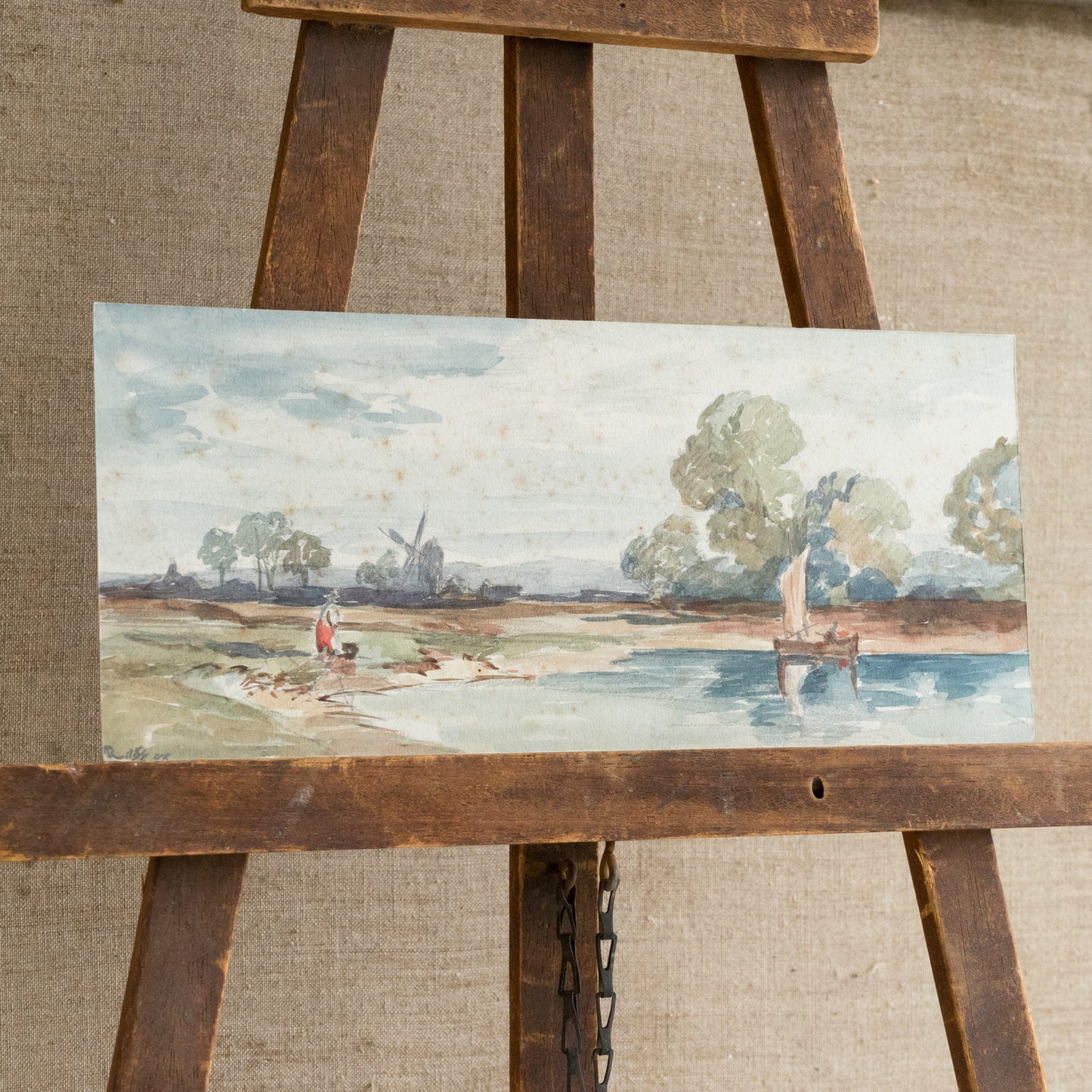 Small Rural Scene Watercolour Painting