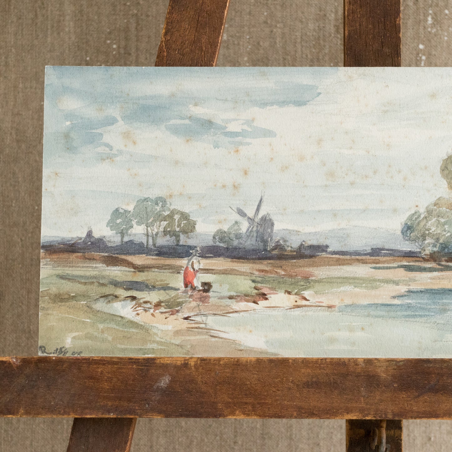 Small Rural Scene Watercolour Painting