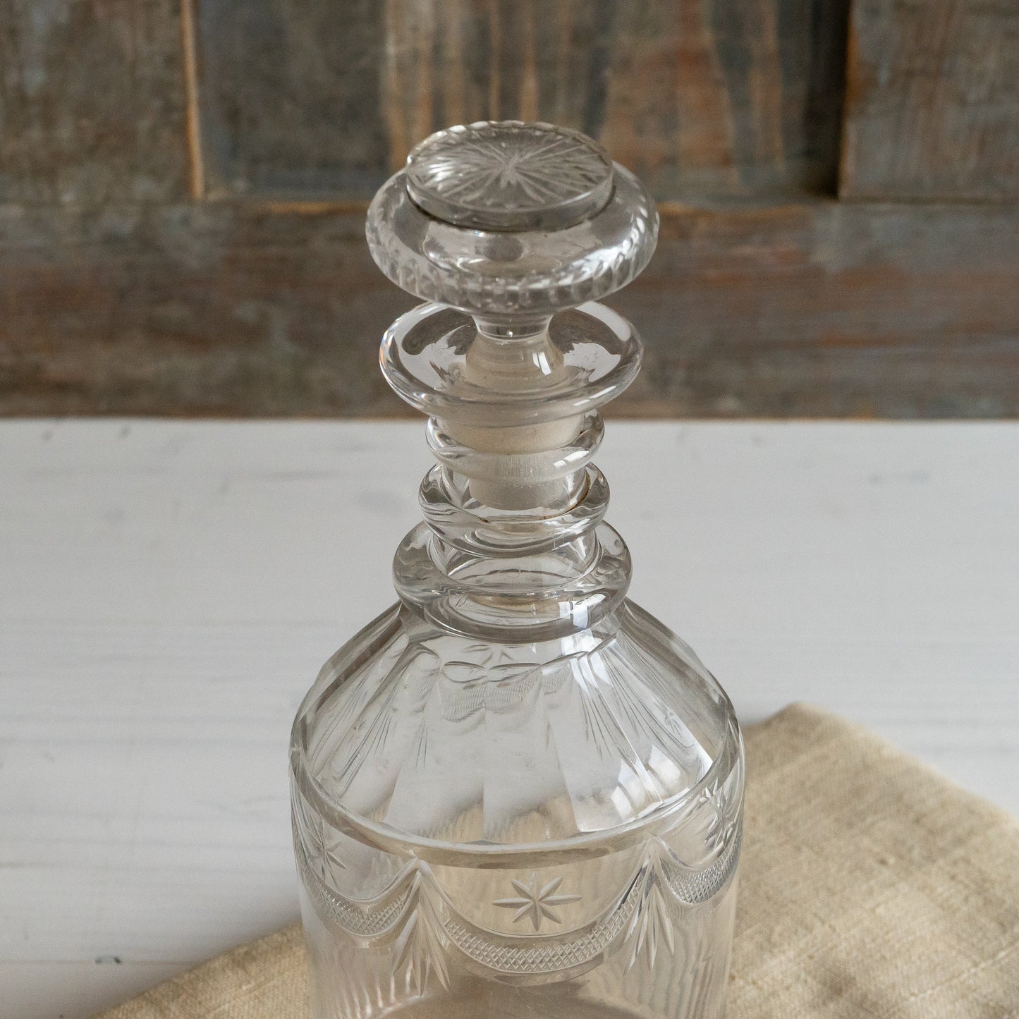 Sweet Little Etched Glass Decanter