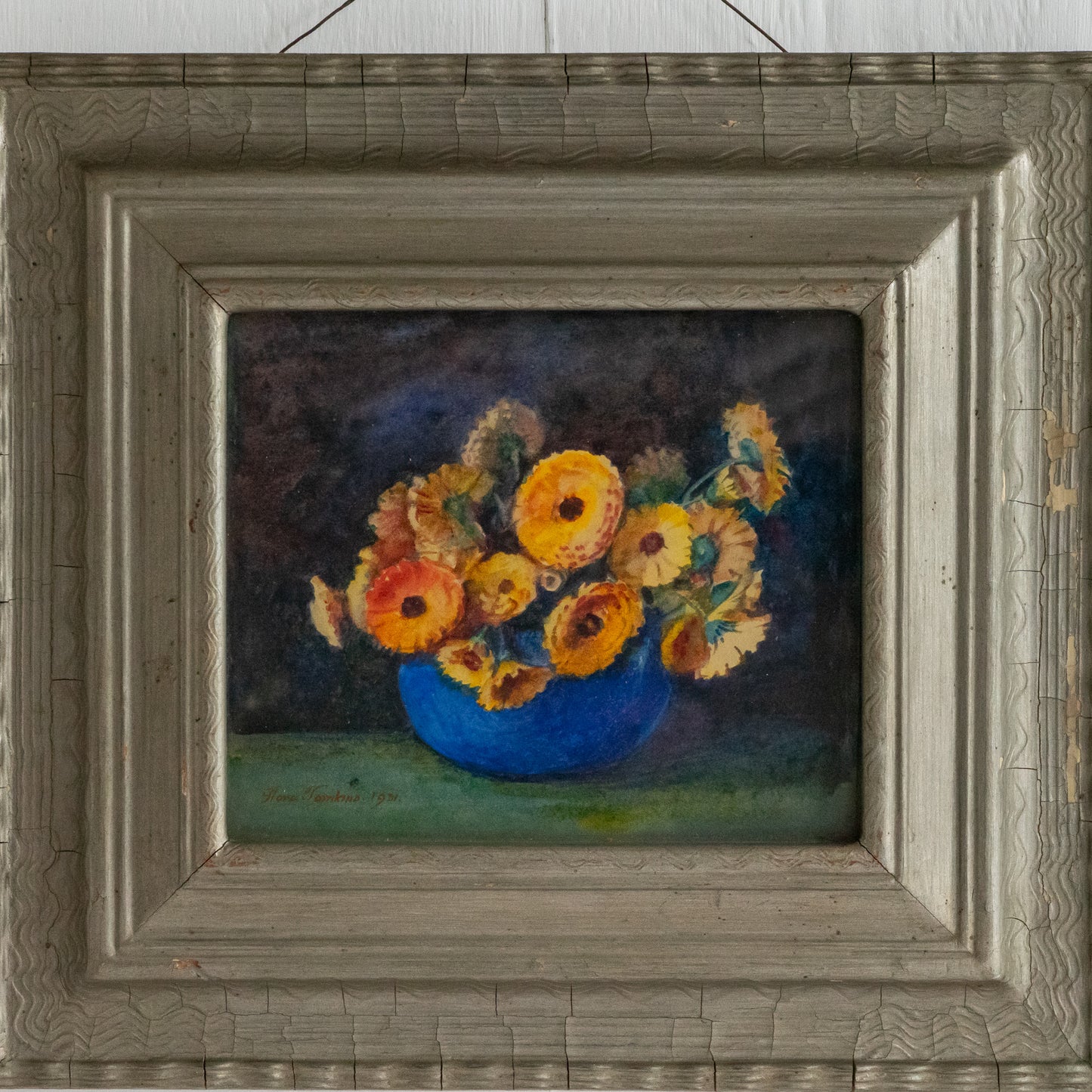 Sweet Little Framed Floral Painting