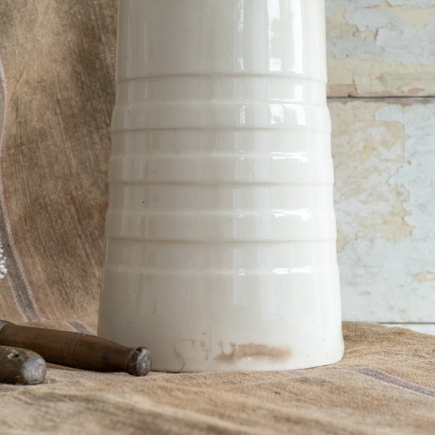 Tall Ironstone Banded Jug