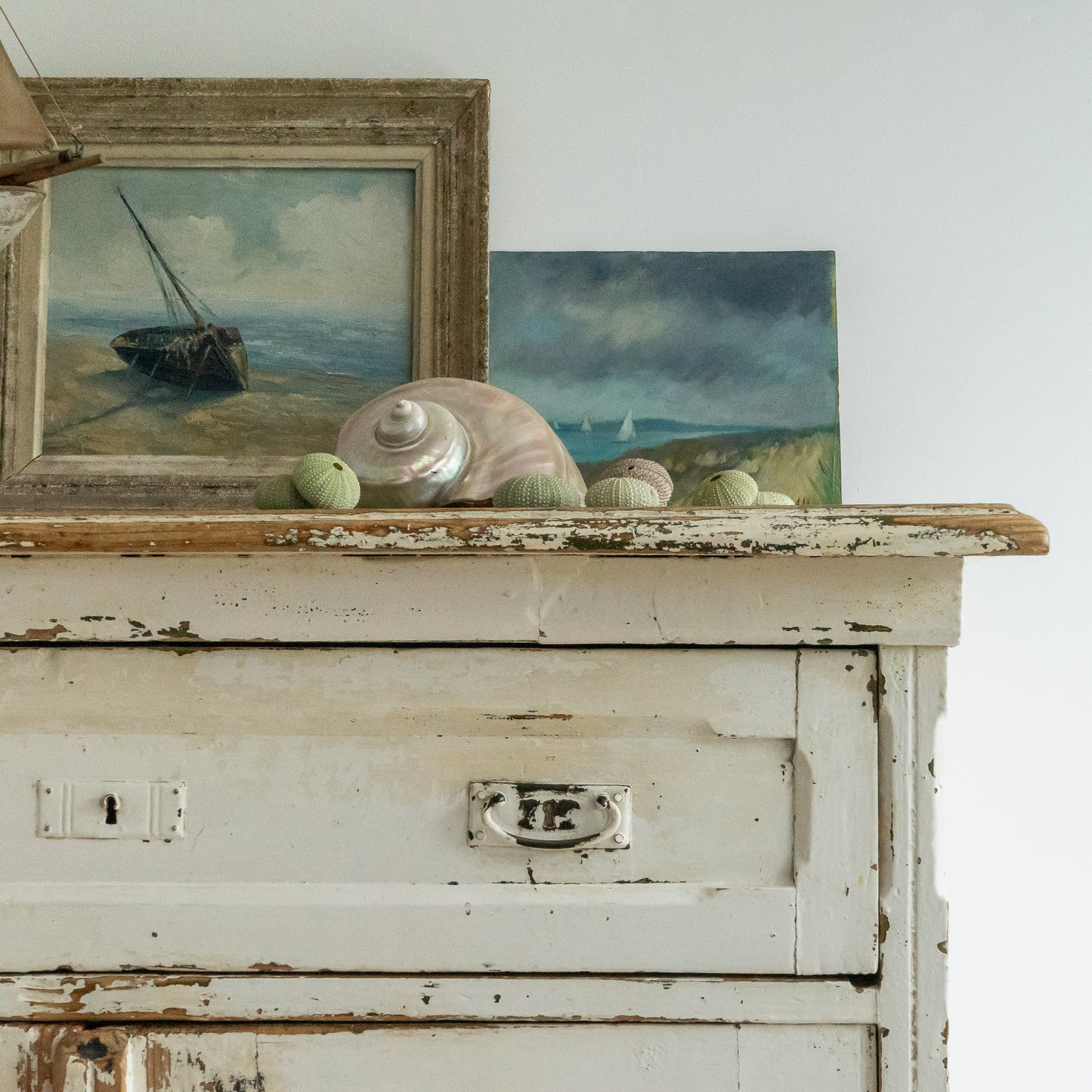 Timeworn Painted Rustic Cupboard