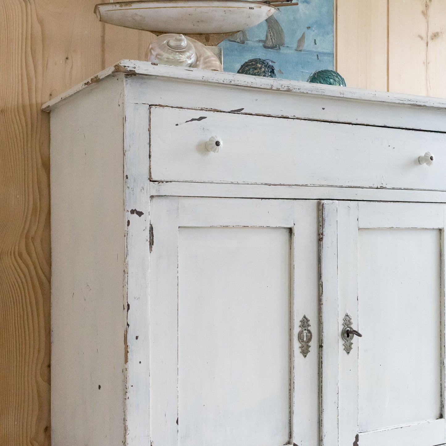 Timeworn Painted Cupboard