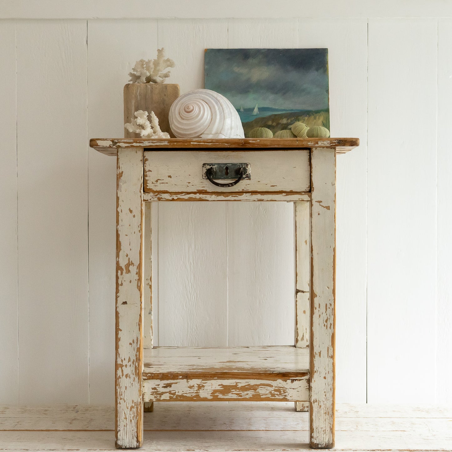 Timeworn Painted Side Table