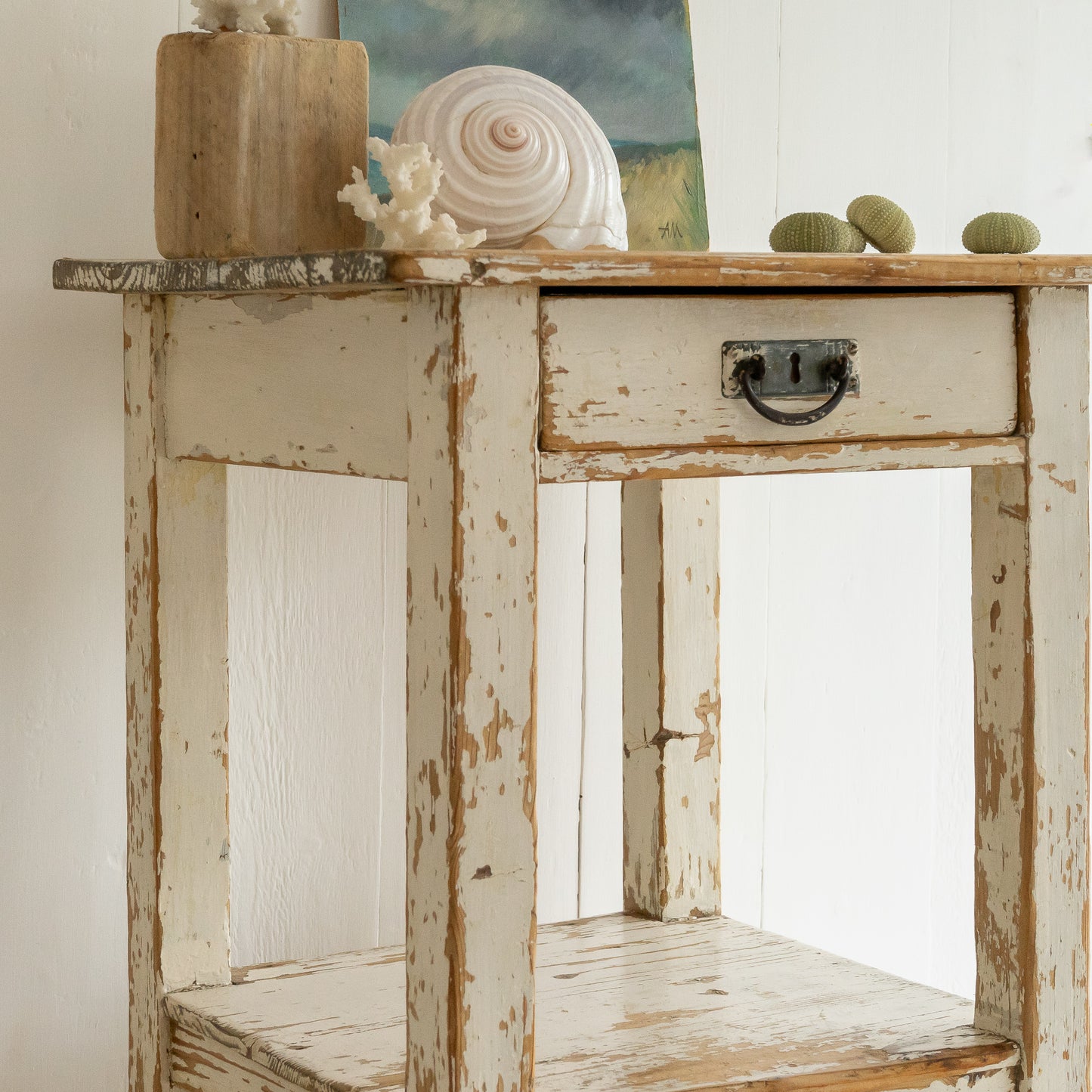 Timeworn Painted Side Table