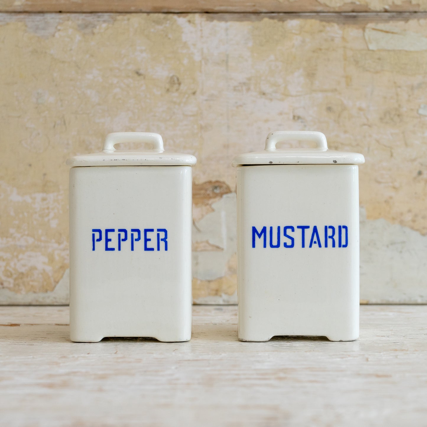 Vintage PEPPER and MUSTARD Pots