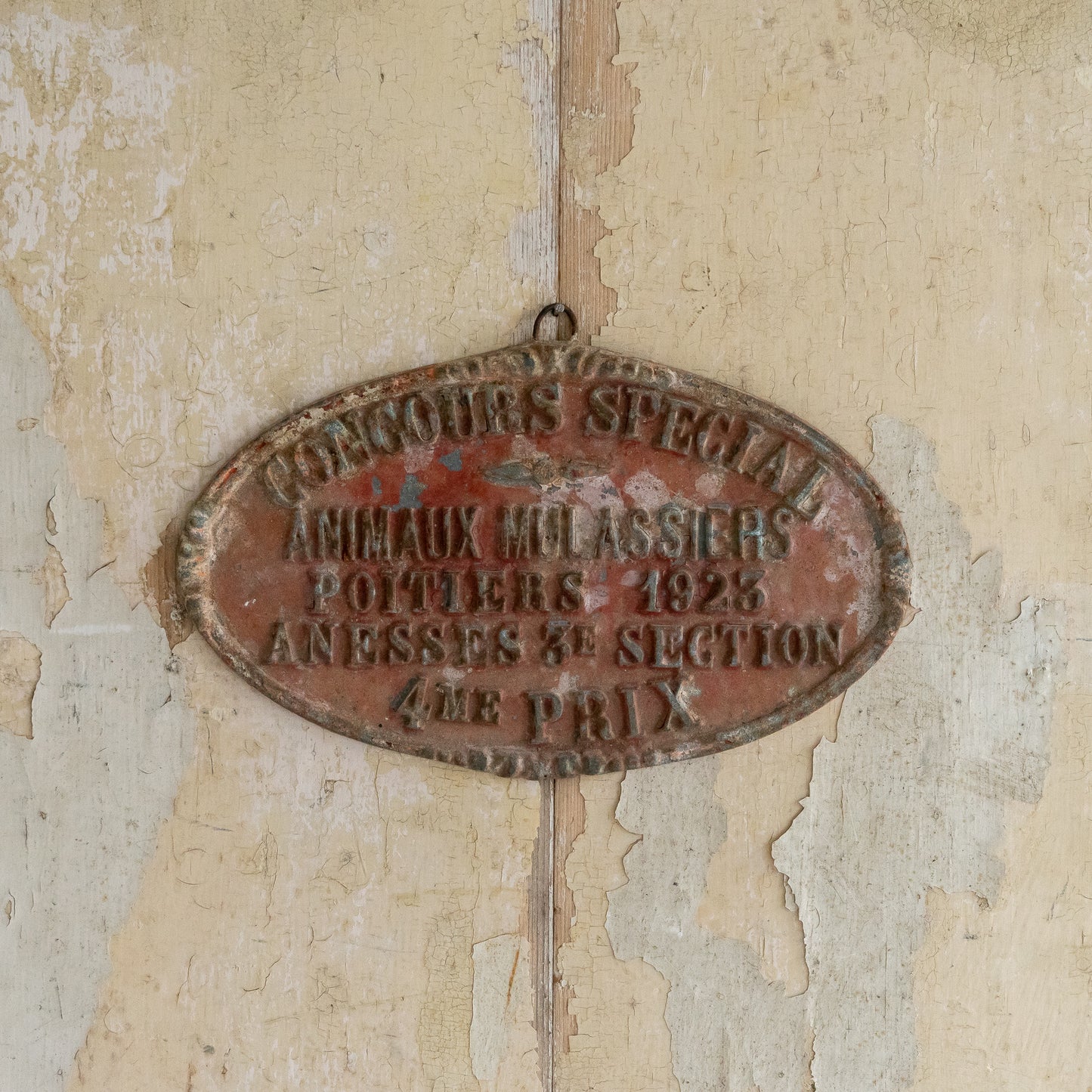 Vintage French Agricultural Award Plaque