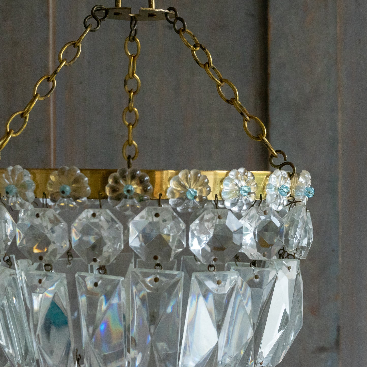 Vintage Crystal Bag Chandelier