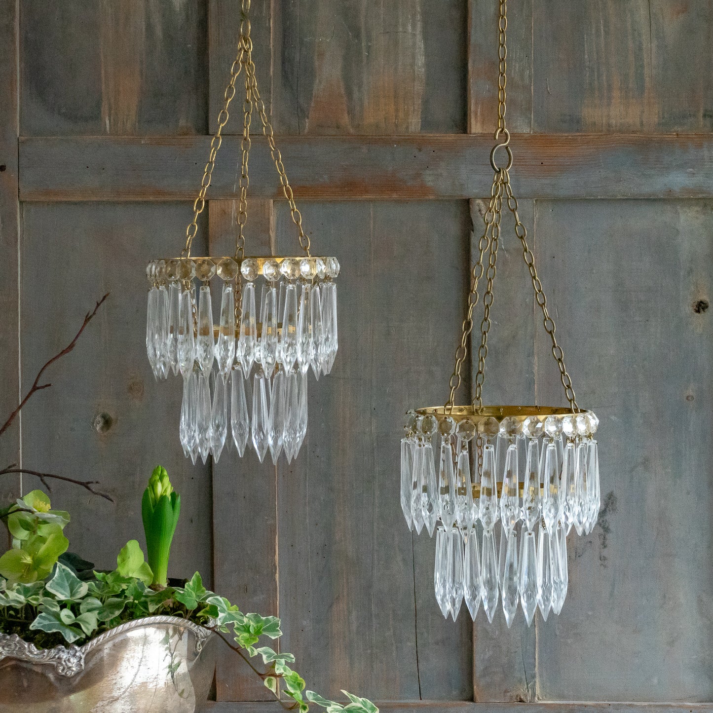 Vintage Crystal Glass Chandelier