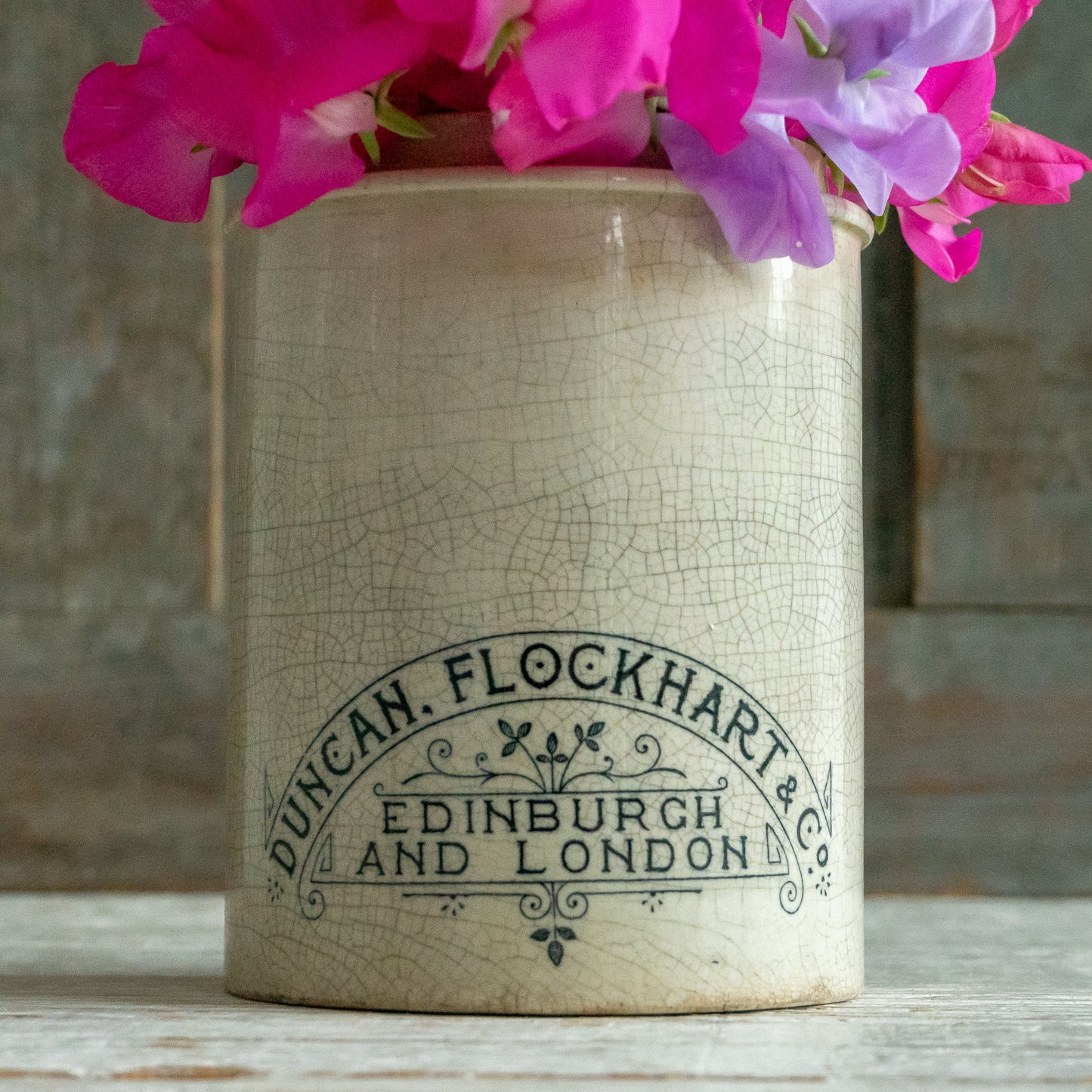 Vintage Duncan Flockhart & Co Stoneware Storage Jar