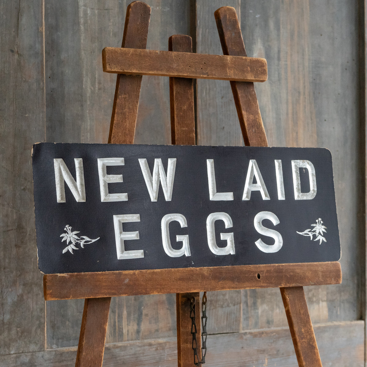 Vintage New Laid Eggs Sign