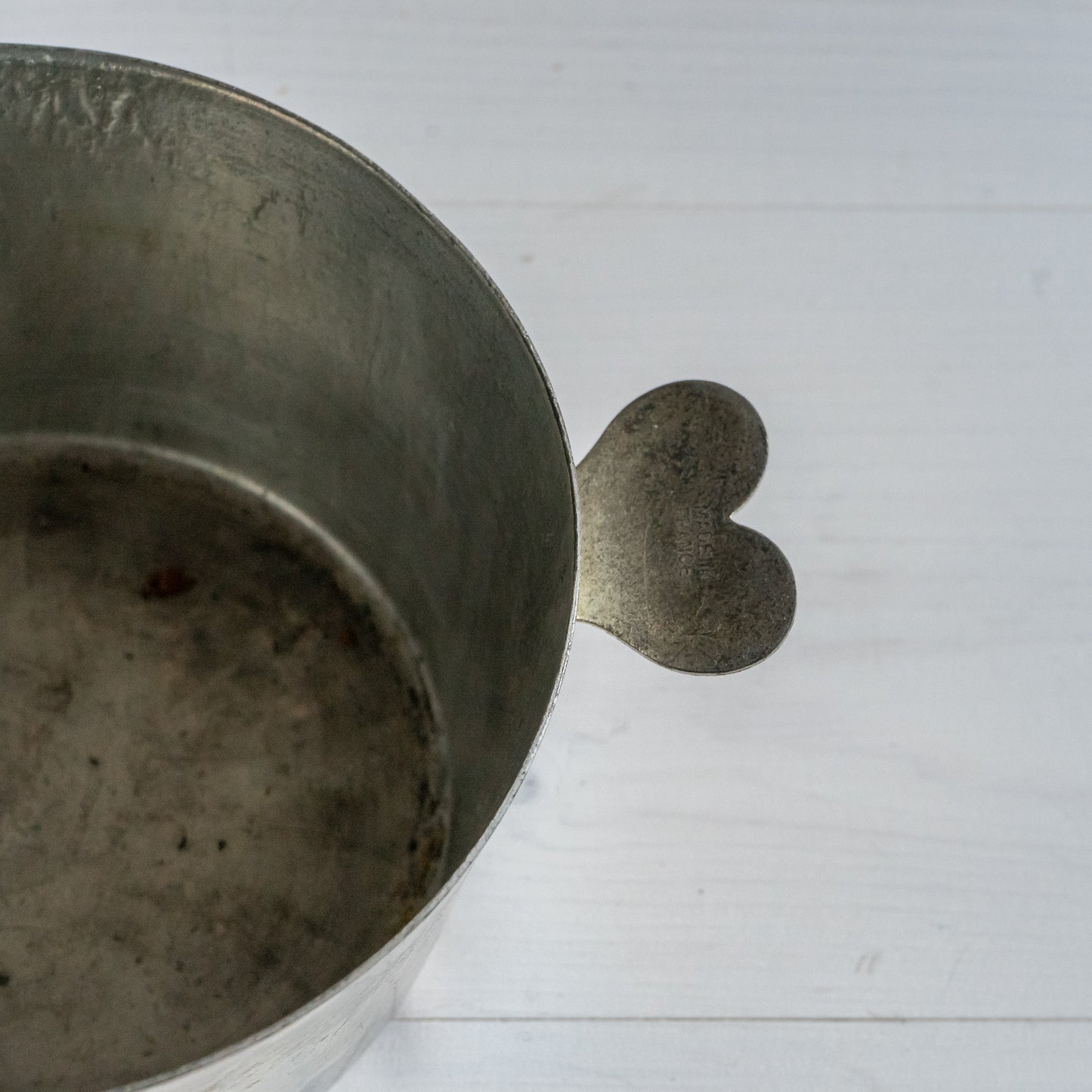 Vintage French Cake Tin with Heart Shape Handles