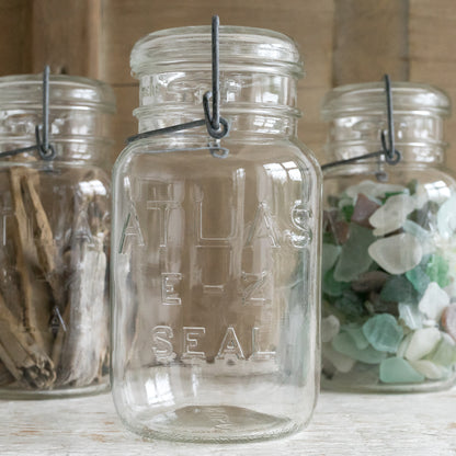 Vintage Glass 'Atlas' Storage Jar
